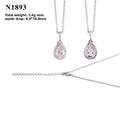 Authentic Minimalist Water Drop Moissanite Silver Necklace