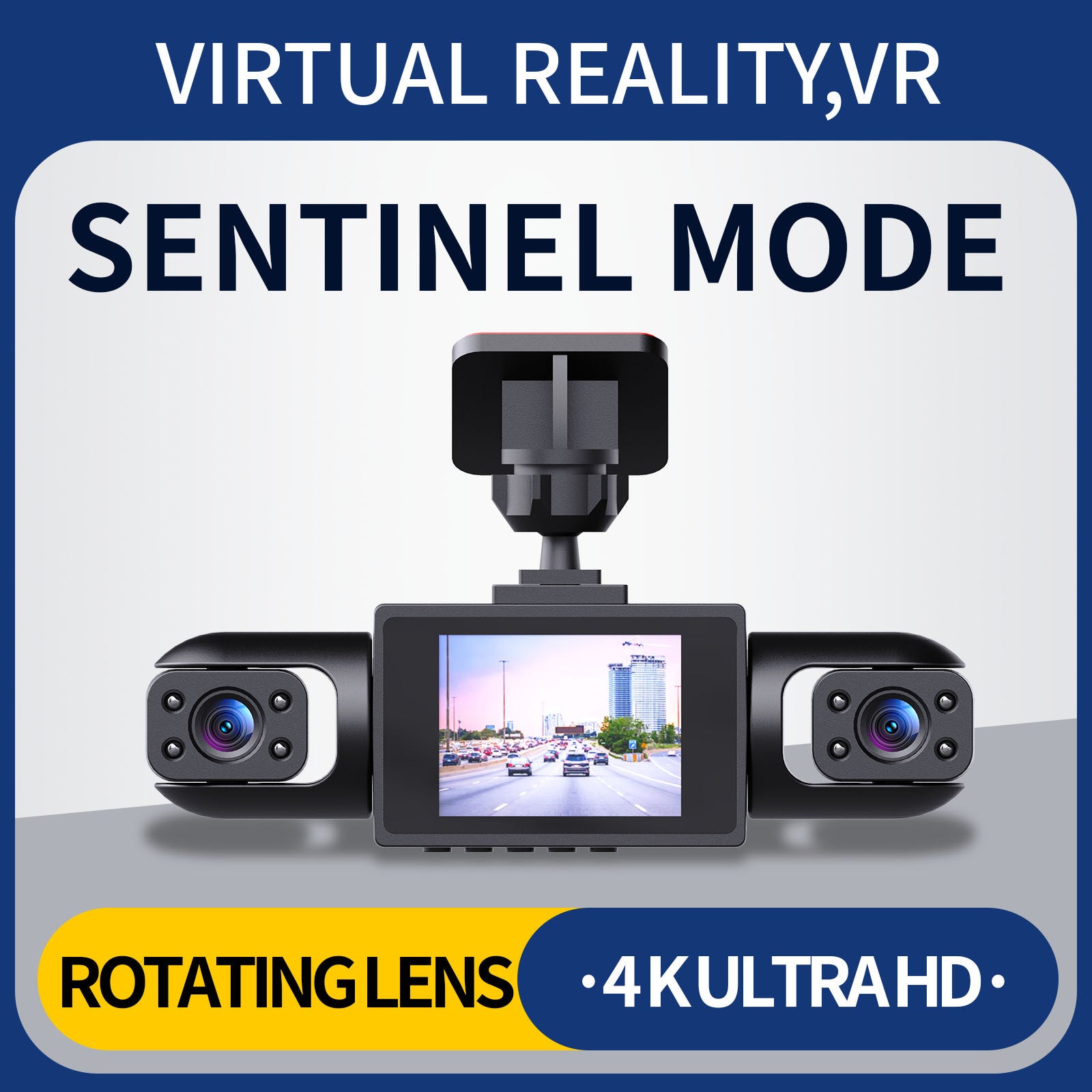 Original 4K quality Four-Camera Vehicle Driving Recorder with 360-Degree View