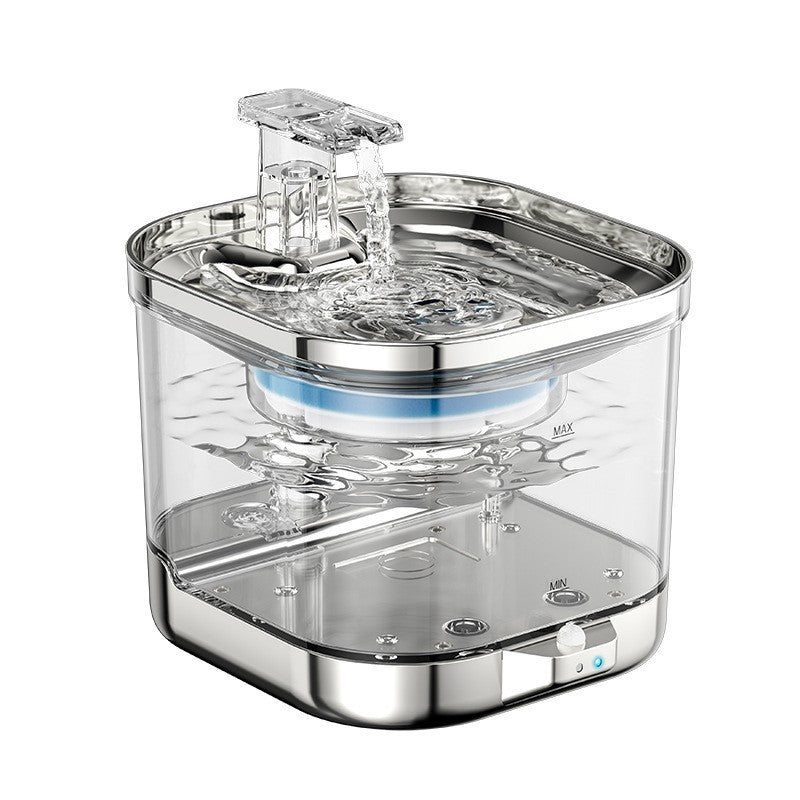 Wireless Smart Pet Water Dispenser Stainless Steel Automatic Filtration